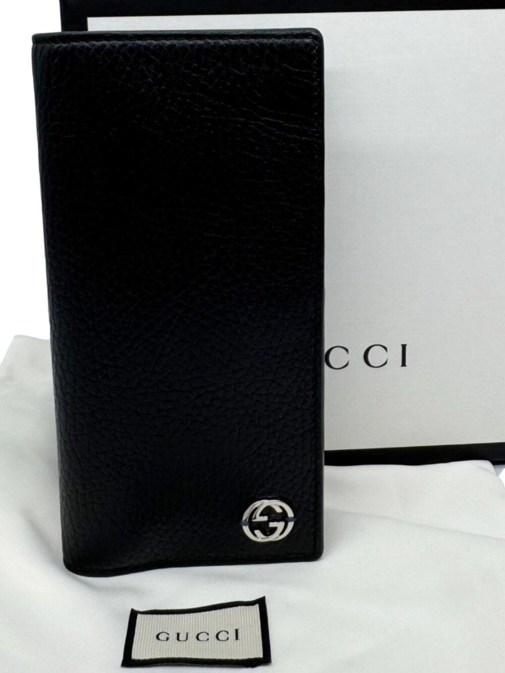 Gucci GG Interlocking Leather Long Wallet Black 610467 - Picture 3 of 14